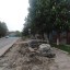 В Лысых Горах ведутся работы по ремонту тротуара на улице Советская 1